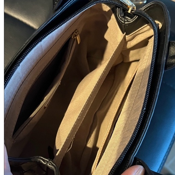 David Jones Black Woven Satchel Bag with Adjustable Strap - Picture 5 of 5